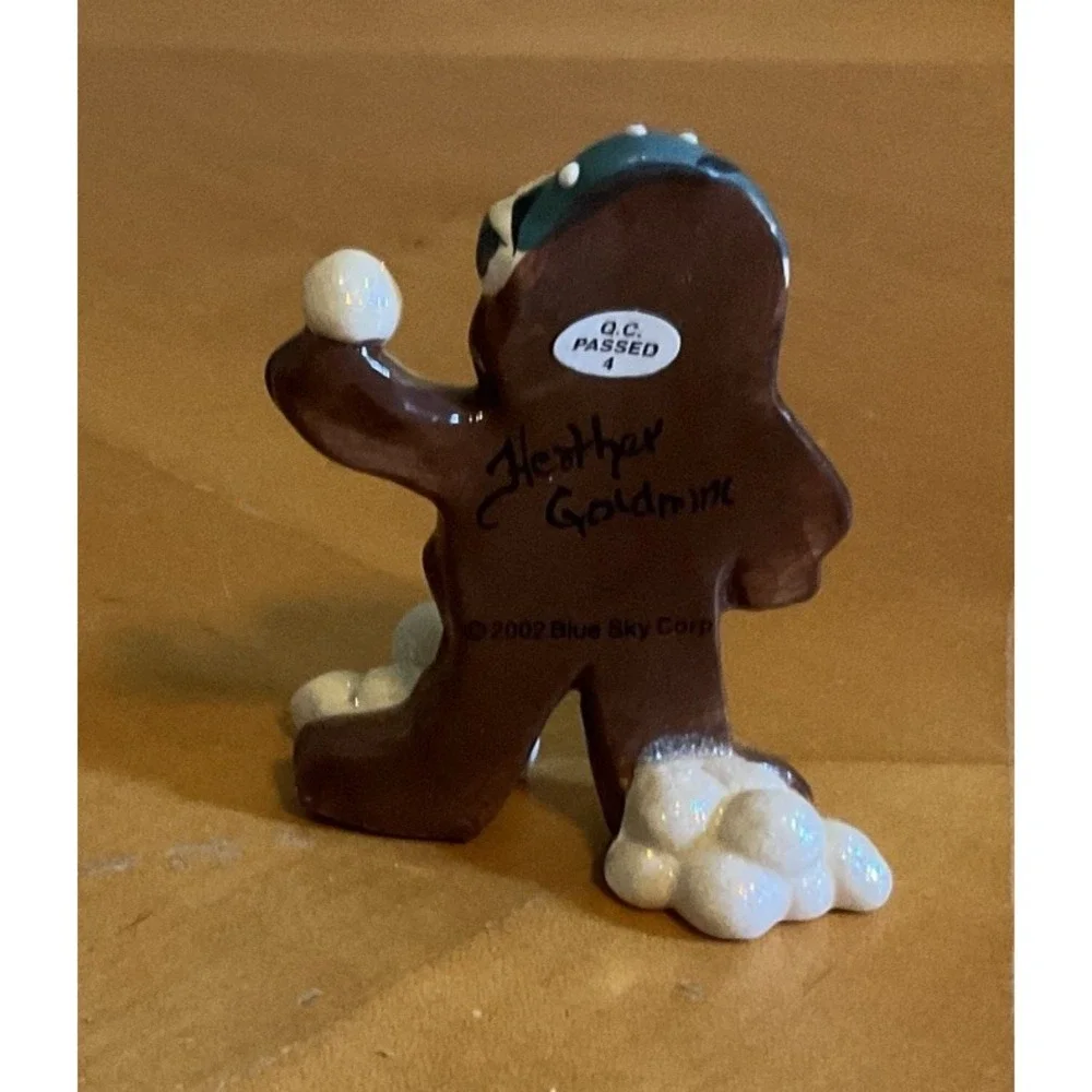 Set Of 3 Blue Sky By Clayworks Heather‎ Goldminc Gingerman Christmas Collection